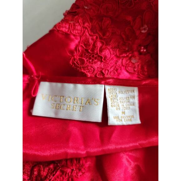 Victoria's secret gold label babydoll size M red lace and sequins - Picture 5 of 5